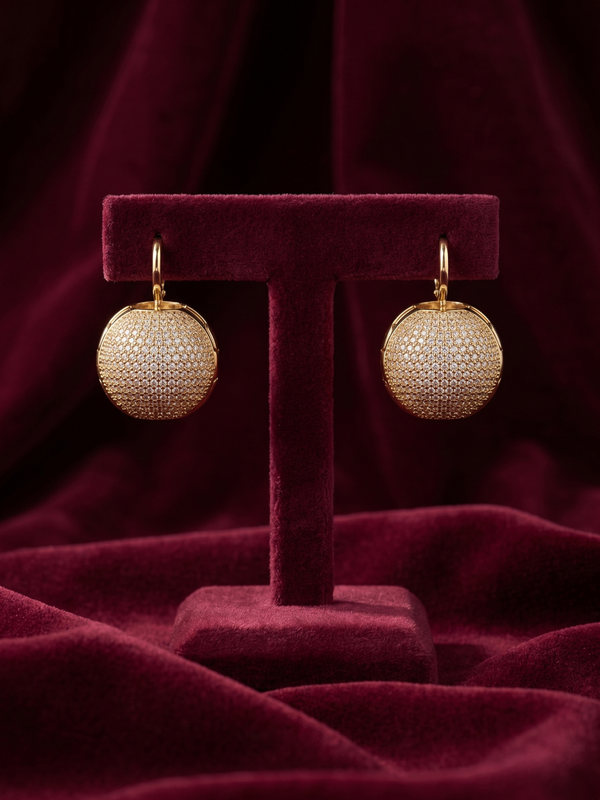 The Gilded Pave Dome Clips