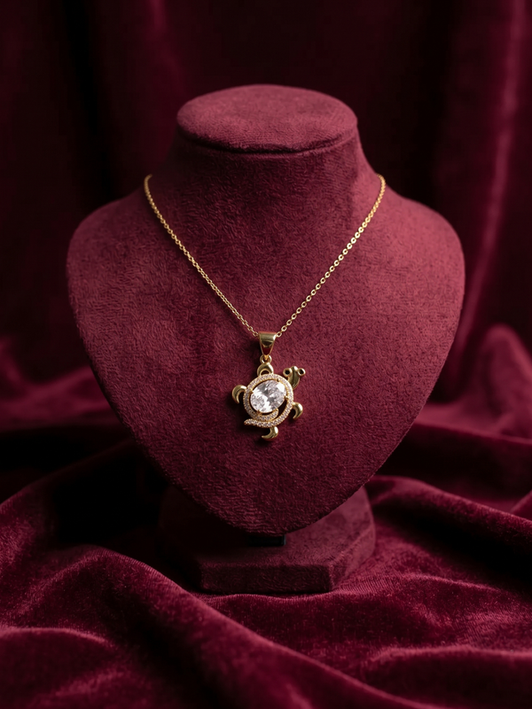 The Oceanic Crystal Turtle Pendant