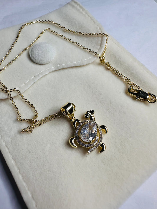 The Oceanic Crystal Turtle Pendant
