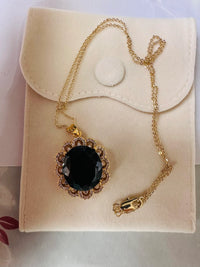 The Onyx Floral Pendant