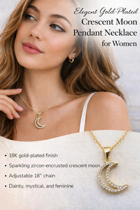 The Pave Crescent Pendant