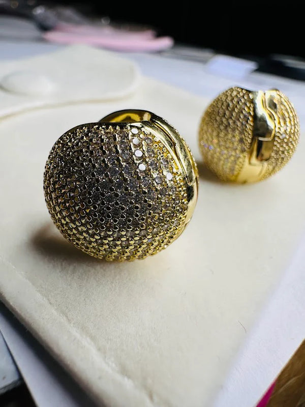 The Gilded Pave Dome Clips