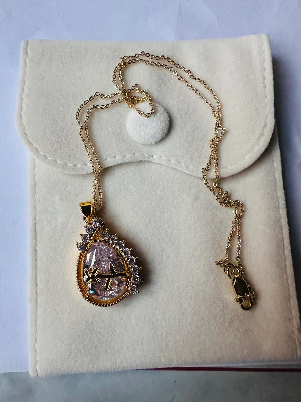 The Enchanted Rose Teardrop Pendant