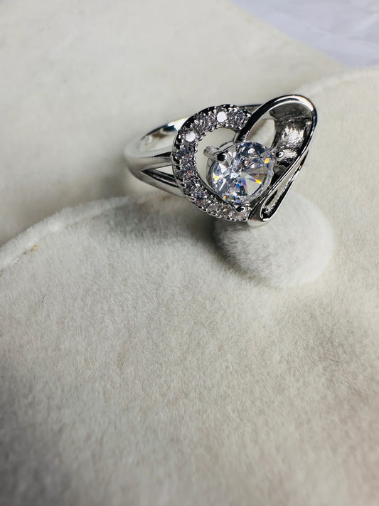 The Rhodium Amour Promise Ring