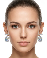 The Radiant Halo Drop Earrings