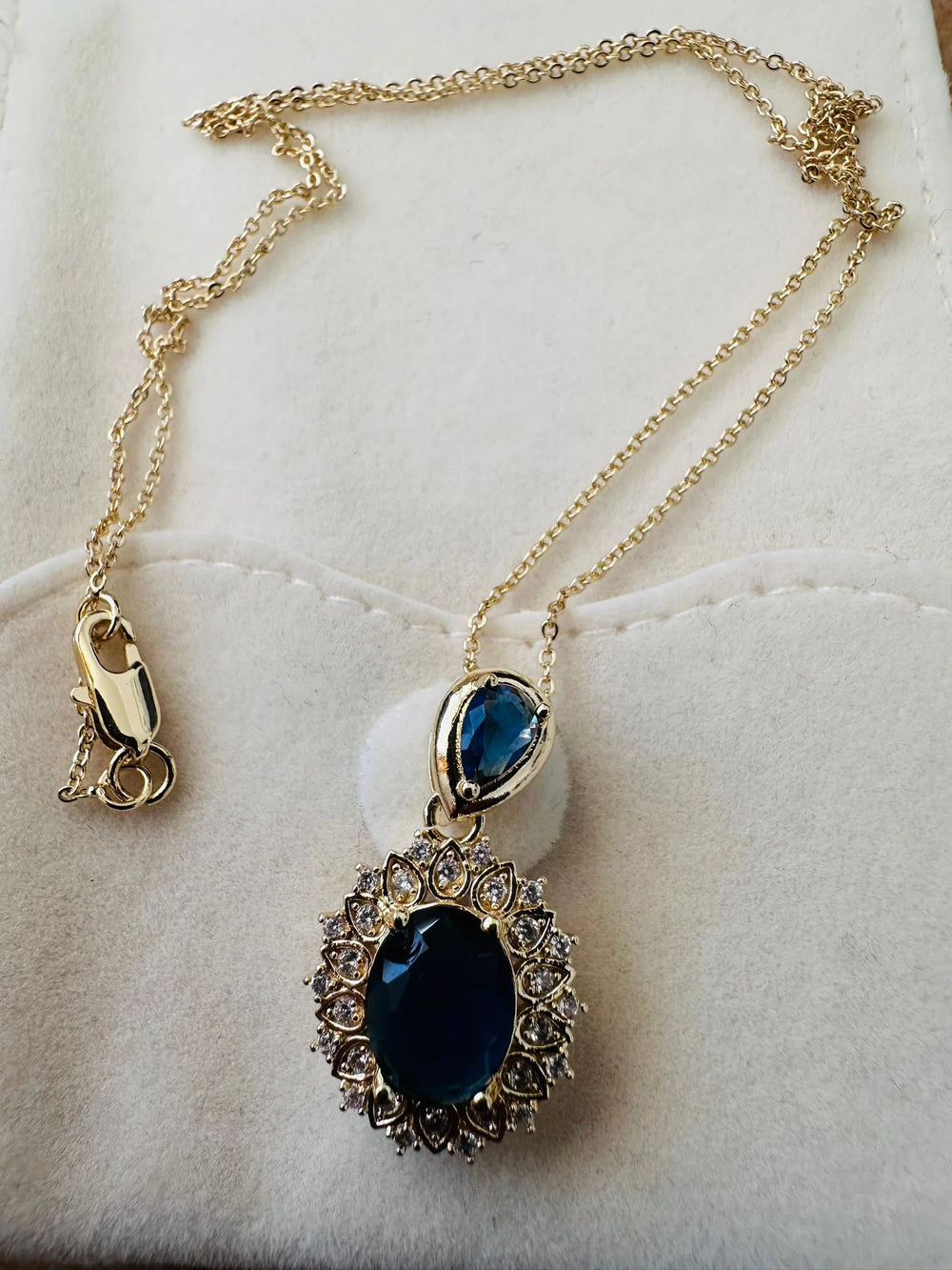 The Sapphire Sunburst Pendant