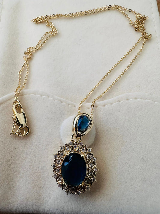 The Sapphire Sunburst Pendant