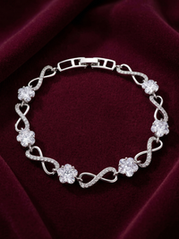 The Rhodium Infinity Floral Link