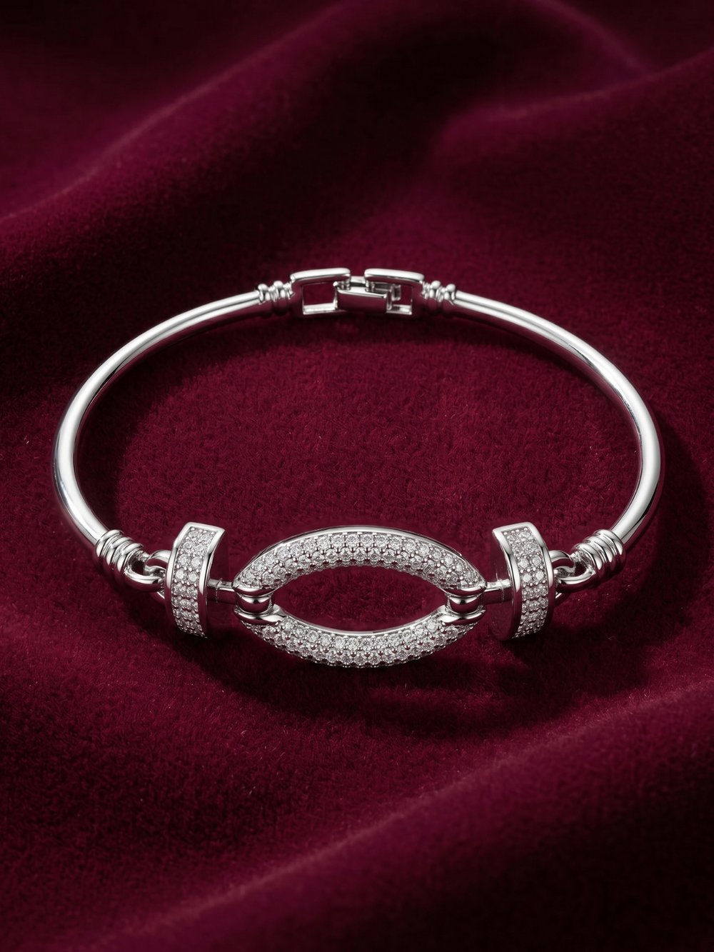 The Structured Oval Pave Cuff
