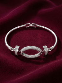 The Structured Oval Pave Cuff