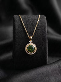 The Green Crystal Halo Pendant