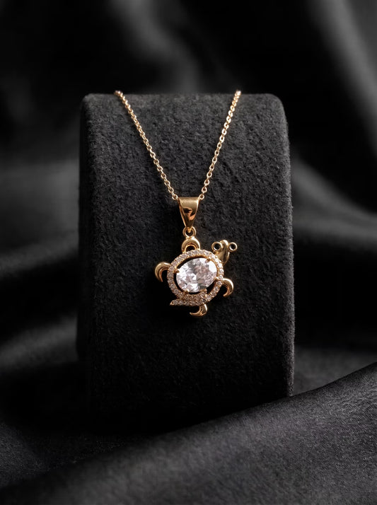 The Oceanic Crystal Turtle Pendant
