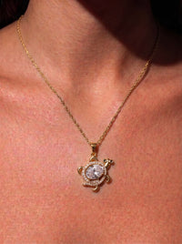 The Oceanic Crystal Turtle Pendant
