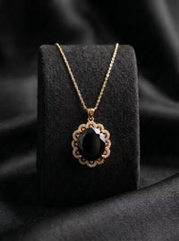 The Onyx Floral Pendant