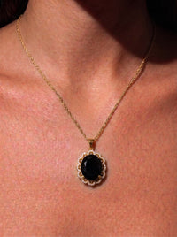 The Onyx Floral Pendant