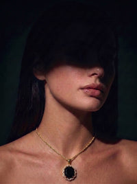 The Onyx Floral Pendant