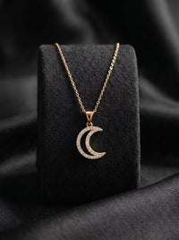 The Pave Crescent Pendant